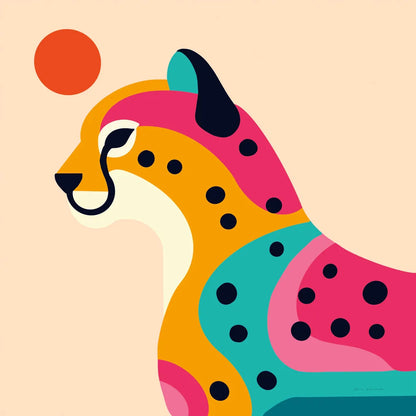 Safari Cat I by Omar Escalante. SKU 92555a. Archival Giclee Fine art print for wall decor.