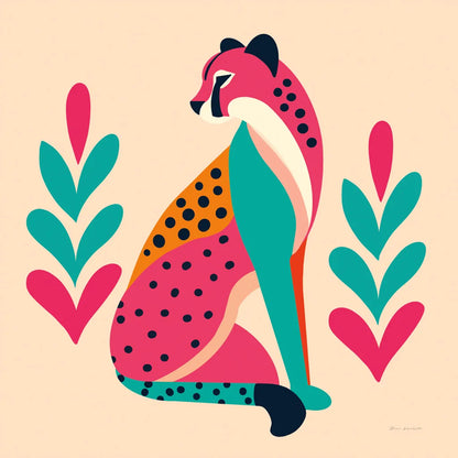 Safari Cat III by Omar Escalante. SKU 92557a. Archival Giclee Fine art print for wall decor.