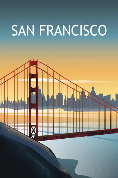 San Francisco II by Omar Escalante. SKU 62042h. Archival Giclee Fine art print for wall decor.