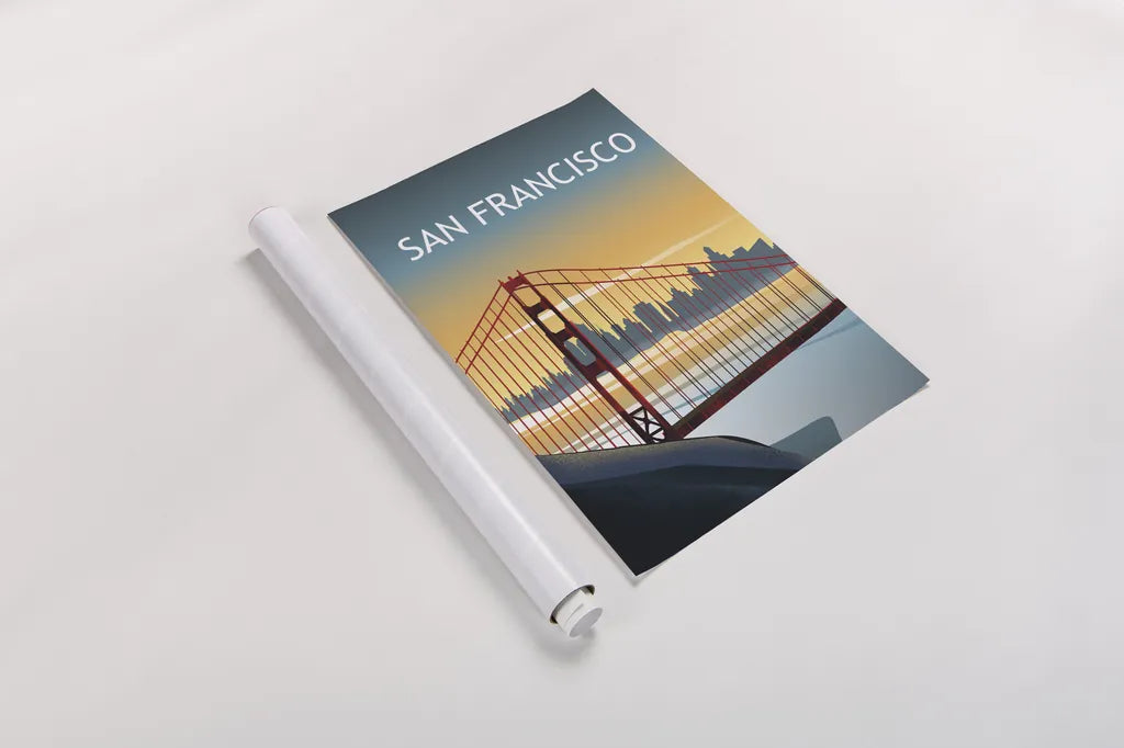 San Francisco II by Omar Escalante. shown as a rolled paper print. Available as archival giclee rolled canvas, fine art paper, or poster print. SKU 62042h.