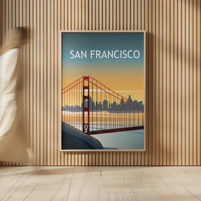 San Francisco II by Omar Escalante. shown as over sized large wall art. Available as an archival giclee rolled canvas, fine art paper, or poster print. SKU 62042h.