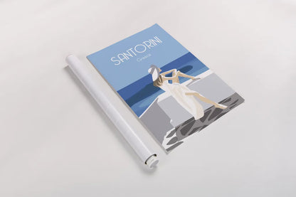 Santori by Omar Escalante. shown as a rolled paper print. Available as archival giclee rolled canvas, fine art paper, or poster print. SKU 62773h.