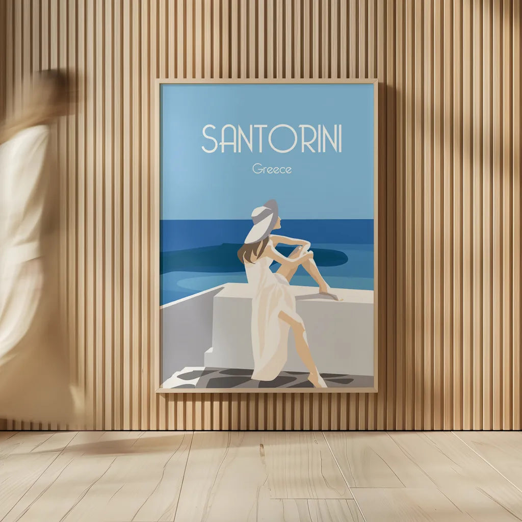 Santori by Omar Escalante. shown as over sized large wall art. Available as an archival giclee rolled canvas, fine art paper, or poster print. SKU 62773h.