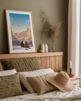 See Adventure by Omar Escalante. shown as a paper print in a natural frame. Available as a archival giclee rolled canvas, fine art paper, or poster print. SKU 65935h.