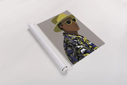 So Cool I by Omar Escalante. shown as a rolled paper print. Available as archival giclee rolled canvas, fine art paper, or poster print. SKU 74124h.