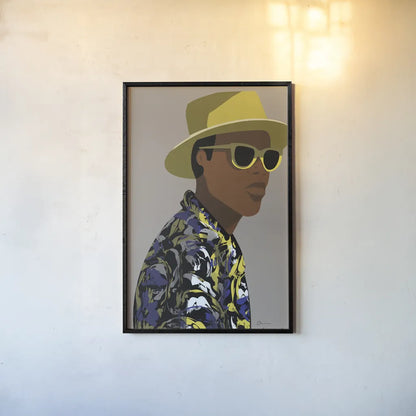 So Cool I by Omar Escalante. shown as a paper print in a black flame. Available as a archival giclee rolled canvas, fine art paper, or poster print. SKU 74124h.