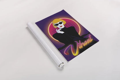 So Eighties I by Omar Escalante. shown as a rolled paper print. Available as archival giclee rolled canvas, fine art paper, or poster print. SKU 75113h.