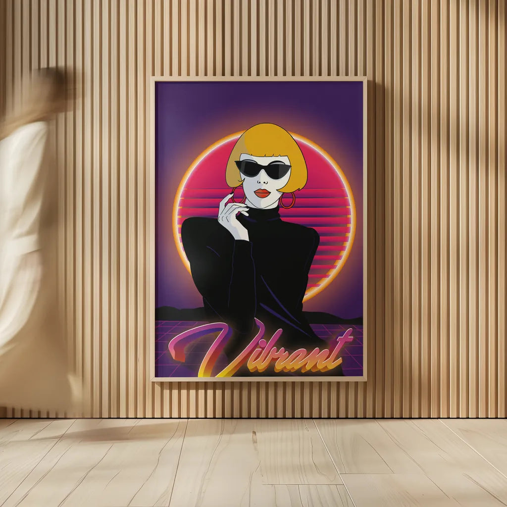 So Eighties I by Omar Escalante. shown as over sized large wall art. Available as an archival giclee rolled canvas, fine art paper, or poster print. SKU 75113h.