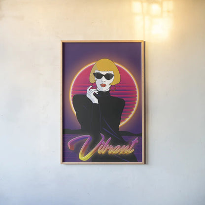 So Eighties I by Omar Escalante. shown as a paper print in a natural frame. Available as a archival giclee rolled canvas, fine art paper, or poster print. SKU 75113h.