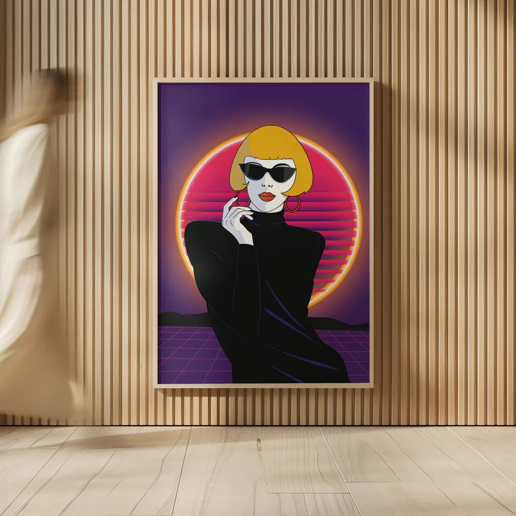 So Eighties I No Words by Omar Escalante. shown as over sized large wall art. Available as an archival giclee rolled canvas, fine art paper, or poster print. SKU 77008h.