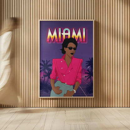 So Eighties II by Omar Escalante. shown as over sized large wall art. Available as an archival giclee rolled canvas, fine art paper, or poster print. SKU 75114h.