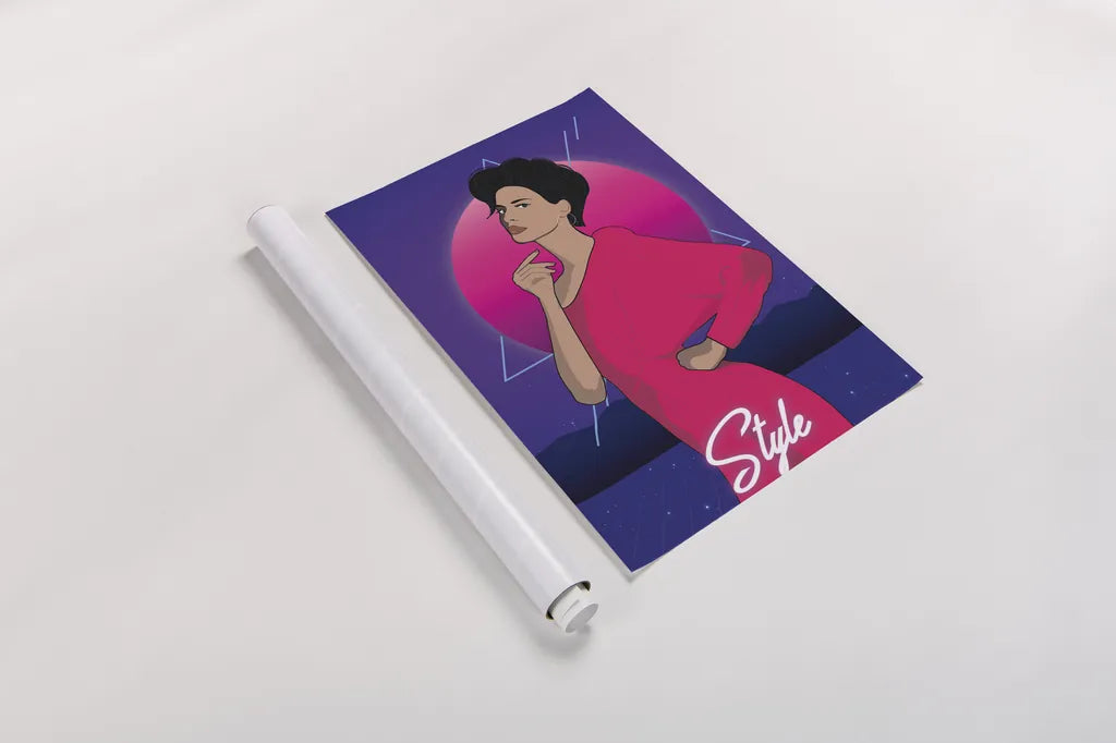 So Eighties III by Omar Escalante. shown as a rolled paper print. Available as archival giclee rolled canvas, fine art paper, or poster print. SKU 75115h.