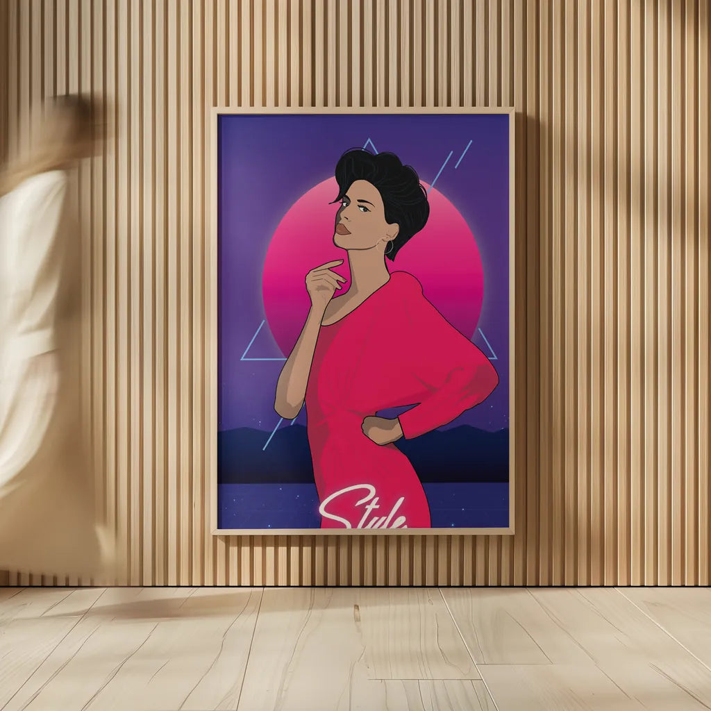 So Eighties III by Omar Escalante. shown as over sized large wall art. Available as an archival giclee rolled canvas, fine art paper, or poster print. SKU 75115h.