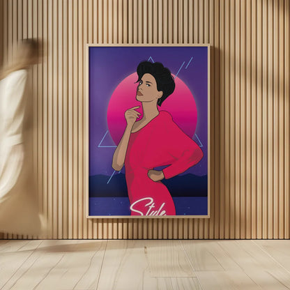 So Eighties III by Omar Escalante. shown as over sized large wall art. Available as an archival giclee rolled canvas, fine art paper, or poster print. SKU 75115h.