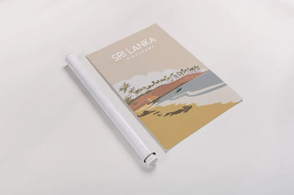 Sri Lanka by Omar Escalante. shown as a rolled paper print. Available as archival giclee rolled canvas, fine art paper, or poster print. SKU 74453h.