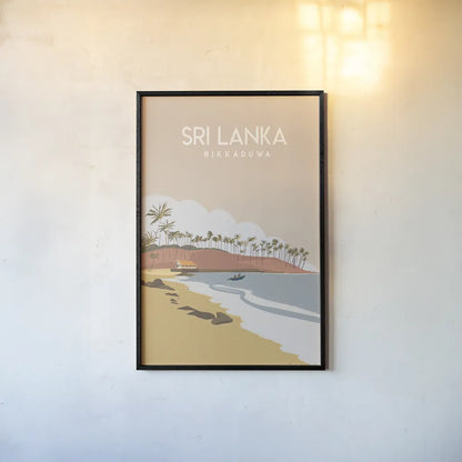 Sri Lanka by Omar Escalante. shown as a paper print in a black flame. Available as a archival giclee rolled canvas, fine art paper, or poster print. SKU 74453h.