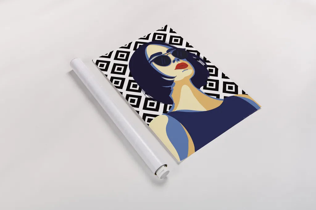 Style and Attitude I by Omar Escalante. shown as a rolled paper print. Available as archival giclee rolled canvas, fine art paper, or poster print. SKU 74769h.