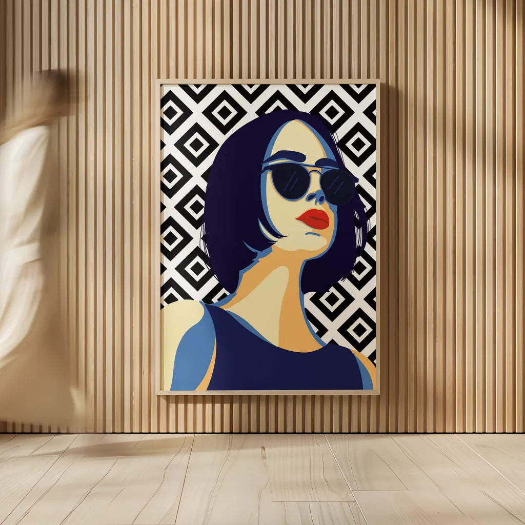 Style and Attitude I by Omar Escalante. shown as over sized large wall art. Available as an archival giclee rolled canvas, fine art paper, or poster print. SKU 74769h.