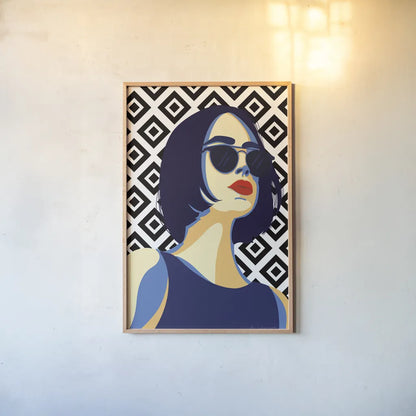 Style and Attitude I by Omar Escalante. shown as a paper print in a natural frame. Available as a archival giclee rolled canvas, fine art paper, or poster print. SKU 74769h.