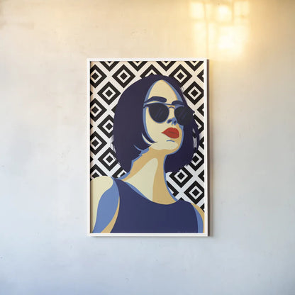 Style and Attitude I by Omar Escalante. shown as a paper print in a white frame. Available as a archival giclee rolled canvas, fine art paper, or poster print. SKU 74769h.