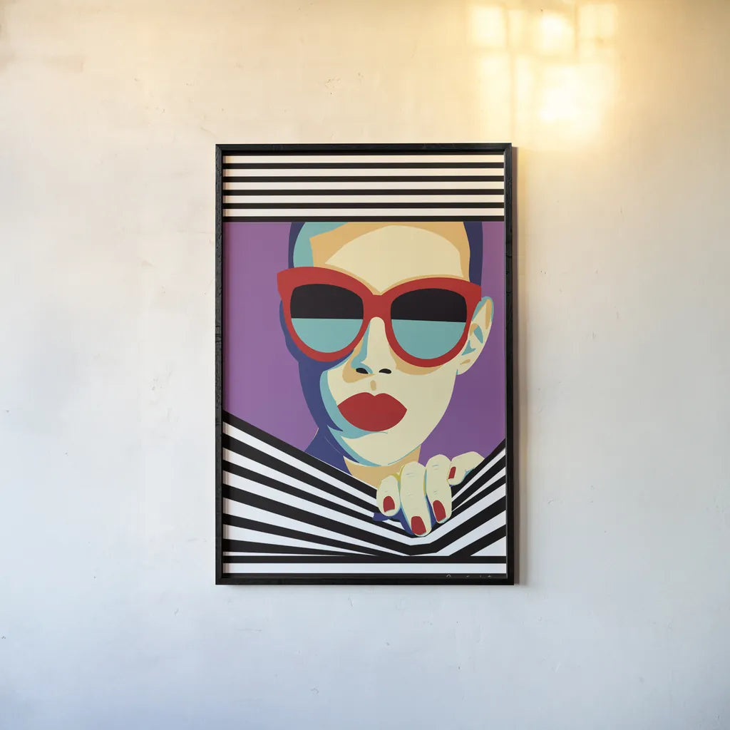 Style and Attitude II by Omar Escalante. shown as a paper print in a black flame. Available as a archival giclee rolled canvas, fine art paper, or poster print. SKU 74770h.