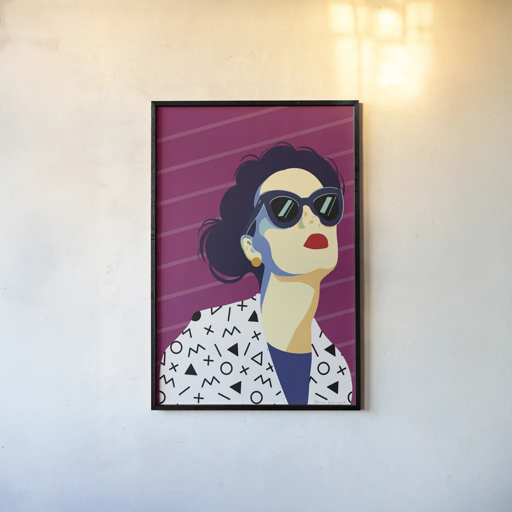 Style and Attitude III by Omar Escalante. shown as a paper print in a black flame. Available as a archival giclee rolled canvas, fine art paper, or poster print. SKU 74771h.