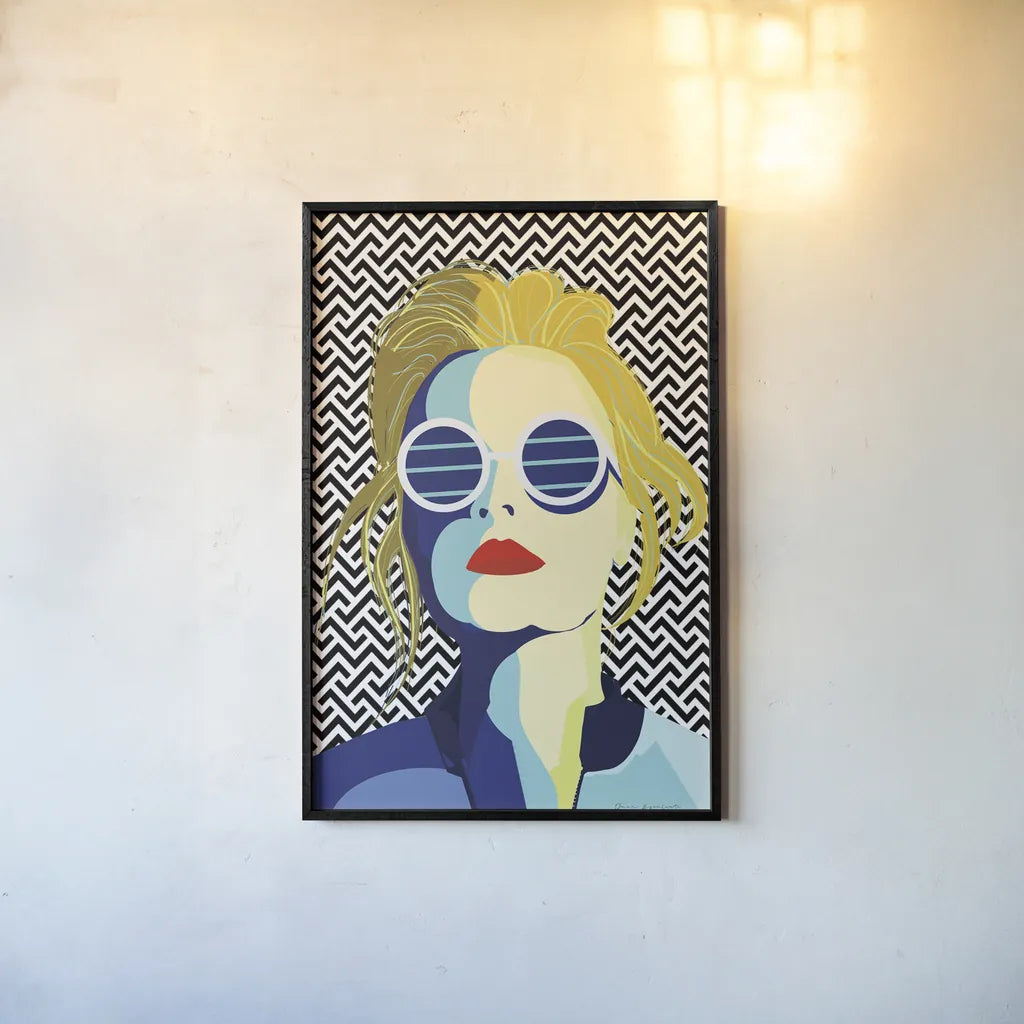 Style and Attitude IV by Omar Escalante. shown as a paper print in a black flame. Available as a archival giclee rolled canvas, fine art paper, or poster print. SKU 74772h.