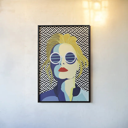 Style and Attitude IV by Omar Escalante. shown as a paper print in a black flame. Available as a archival giclee rolled canvas, fine art paper, or poster print. SKU 74772h.