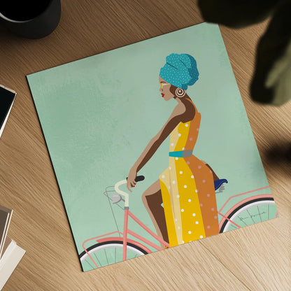 Summer Girl II v2 Texture by Omar Escalante. Shown as a detailed flat fine art print, highlighting archival giclee quality. Available as an archival giclee rolled canvas, fine art paper, or poster print. SKU 70077a.