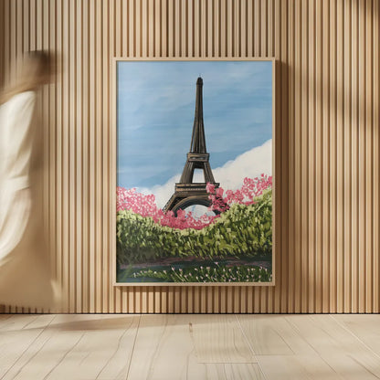 Take Me to Paris by Omar Escalante. shown as over sized large wall art. Available as an archival giclee rolled canvas, fine art paper, or poster print. SKU 75986h.