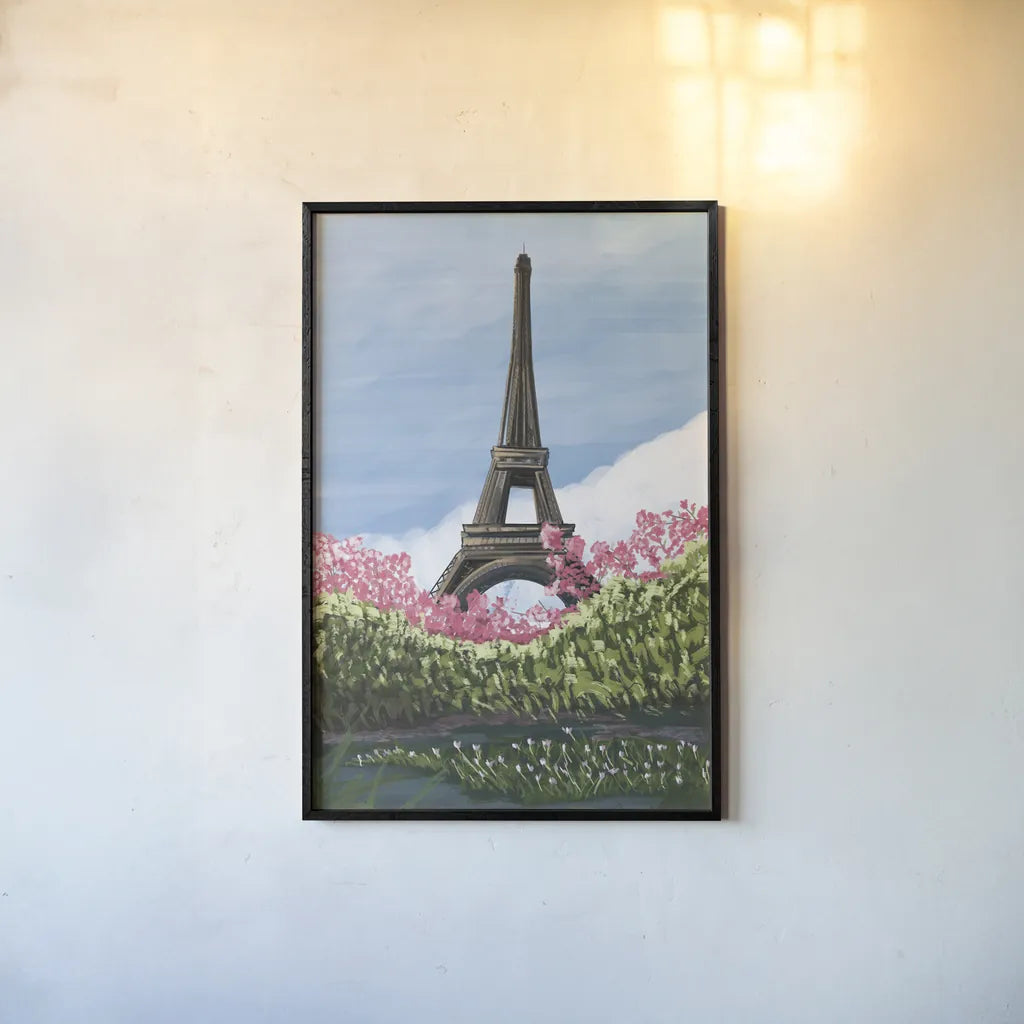 Take Me to Paris by Omar Escalante. shown as a paper print in a black flame. Available as a archival giclee rolled canvas, fine art paper, or poster print. SKU 75986h.