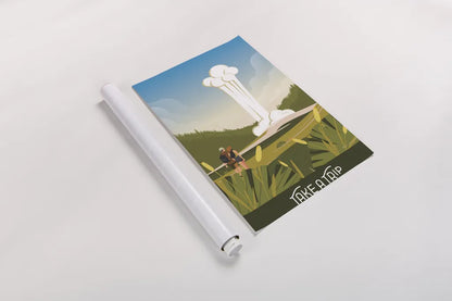 Take a Trip by Omar Escalante. shown as a rolled paper print. Available as archival giclee rolled canvas, fine art paper, or poster print. SKU 65931h.