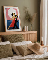 Tango by Omar Escalante. shown as a paper print in a natural frame. Available as a archival giclee rolled canvas, fine art paper, or poster print. SKU 71460h.