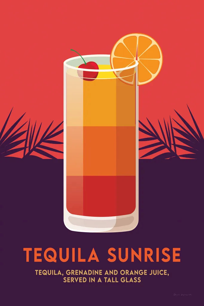 Tequila Sunrise by Omar Escalante. SKU 100926h. Archival Giclee Fine art print for wall decor.