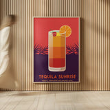 Tequila Sunrise by Omar Escalante. shown as over sized large wall art. Available as an archival giclee rolled canvas, fine art paper, or poster print. SKU 100926h.
