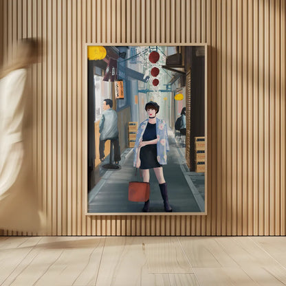 Tokyo by Omar Escalante. shown as over sized large wall art. Available as an archival giclee rolled canvas, fine art paper, or poster print. SKU 75982h.