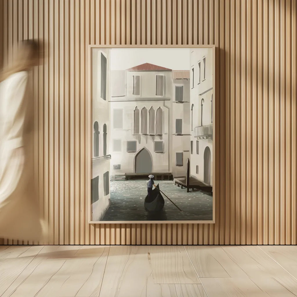 Venice Moment by Omar Escalante. shown as over sized large wall art. Available as an archival giclee rolled canvas, fine art paper, or poster print. SKU 71214h.