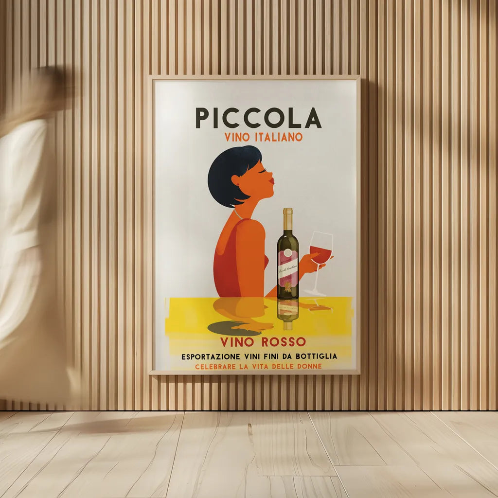 Vino Rosso I by Omar Escalante. shown as over sized large wall art. Available as an archival giclee rolled canvas, fine art paper, or poster print. SKU 74126h.