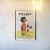 Vino Rosso I by Omar Escalante. shown as a paper print in a white frame. Available as a archival giclee rolled canvas, fine art paper, or poster print. SKU 74126h.