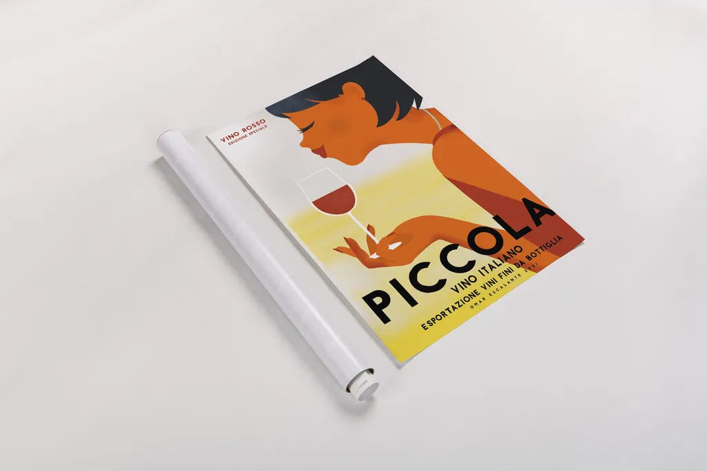 Vino Rosso II by Omar Escalante. shown as a rolled paper print. Available as archival giclee rolled canvas, fine art paper, or poster print. SKU 74127h.