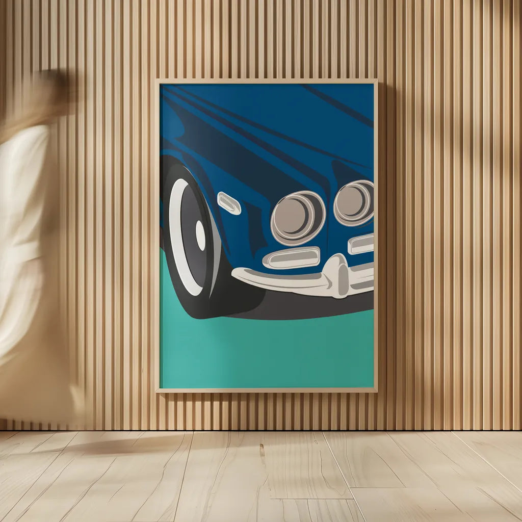 Vintage Car I by Omar Escalante. shown as over sized large wall art. Available as an archival giclee rolled canvas, fine art paper, or poster print. SKU 66172h.