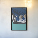 Vintage Car I by Omar Escalante. shown as a paper print in a black flame. Available as a archival giclee rolled canvas, fine art paper, or poster print. SKU 66172h.