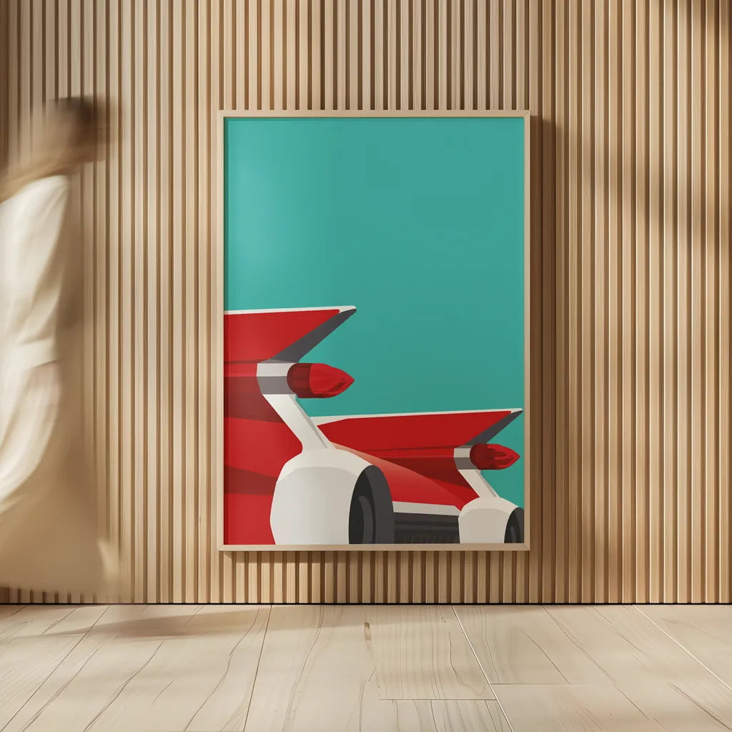 Vintage Car IV by Omar Escalante. shown as over sized large wall art. Available as an archival giclee rolled canvas, fine art paper, or poster print. SKU 66175h.