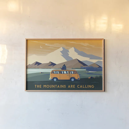 Wild Adventure I by Omar Escalante. shown as a paper print in a natural frame. Available as a archival giclee rolled canvas, fine art paper, or poster print. SKU 77900i.