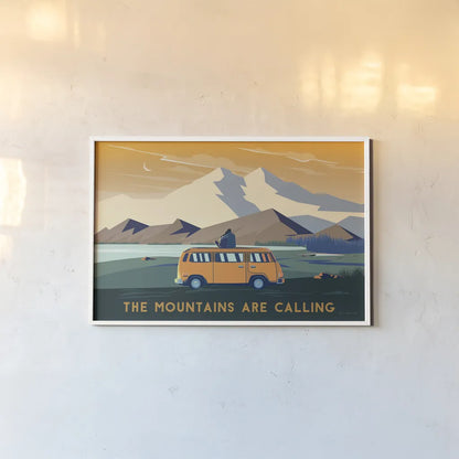 Wild Adventure I by Omar Escalante. shown as a paper print in a white frame. Available as a archival giclee rolled canvas, fine art paper, or poster print. SKU 77900i.