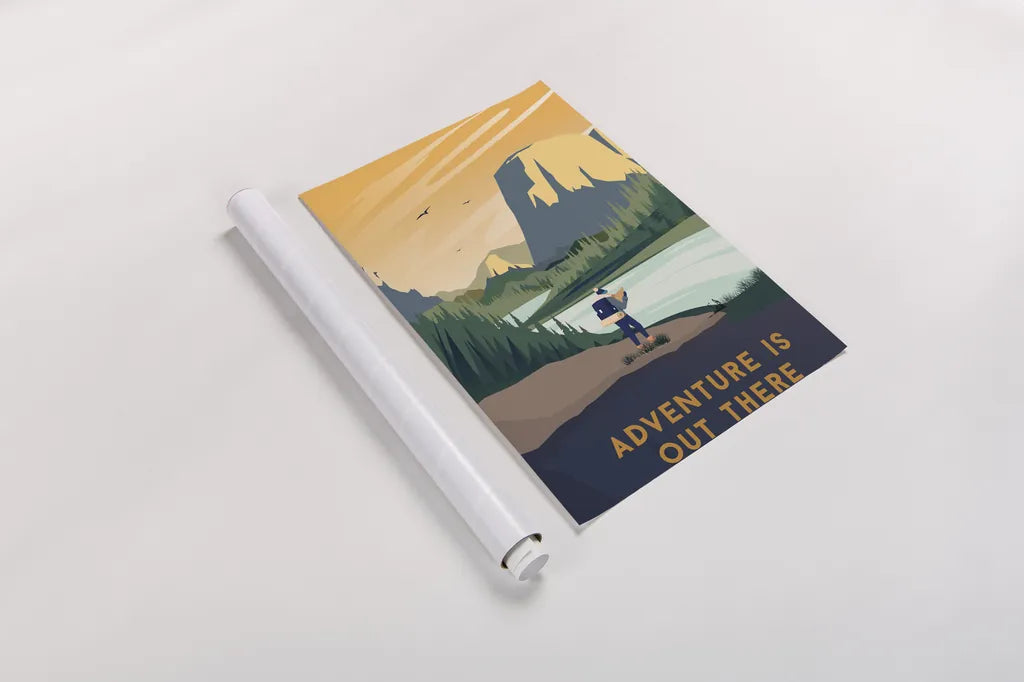 Wild Adventure III by Omar Escalante. shown as a rolled paper print. Available as archival giclee rolled canvas, fine art paper, or poster print. SKU 77902h.