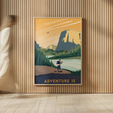 Wild Adventure III by Omar Escalante. shown as over sized large wall art. Available as an archival giclee rolled canvas, fine art paper, or poster print. SKU 77902h.