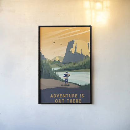 Wild Adventure III by Omar Escalante. shown as a paper print in a black flame. Available as a archival giclee rolled canvas, fine art paper, or poster print. SKU 77902h.