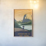 Wild Adventure III by Omar Escalante. shown as a paper print in a natural frame. Available as a archival giclee rolled canvas, fine art paper, or poster print. SKU 77902h.