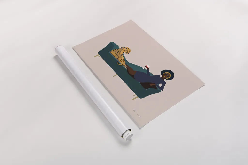 Wild Lounge I by Omar Escalante. shown as a rolled paper print. Available as archival giclee rolled canvas, fine art paper, or poster print. SKU 71787i.